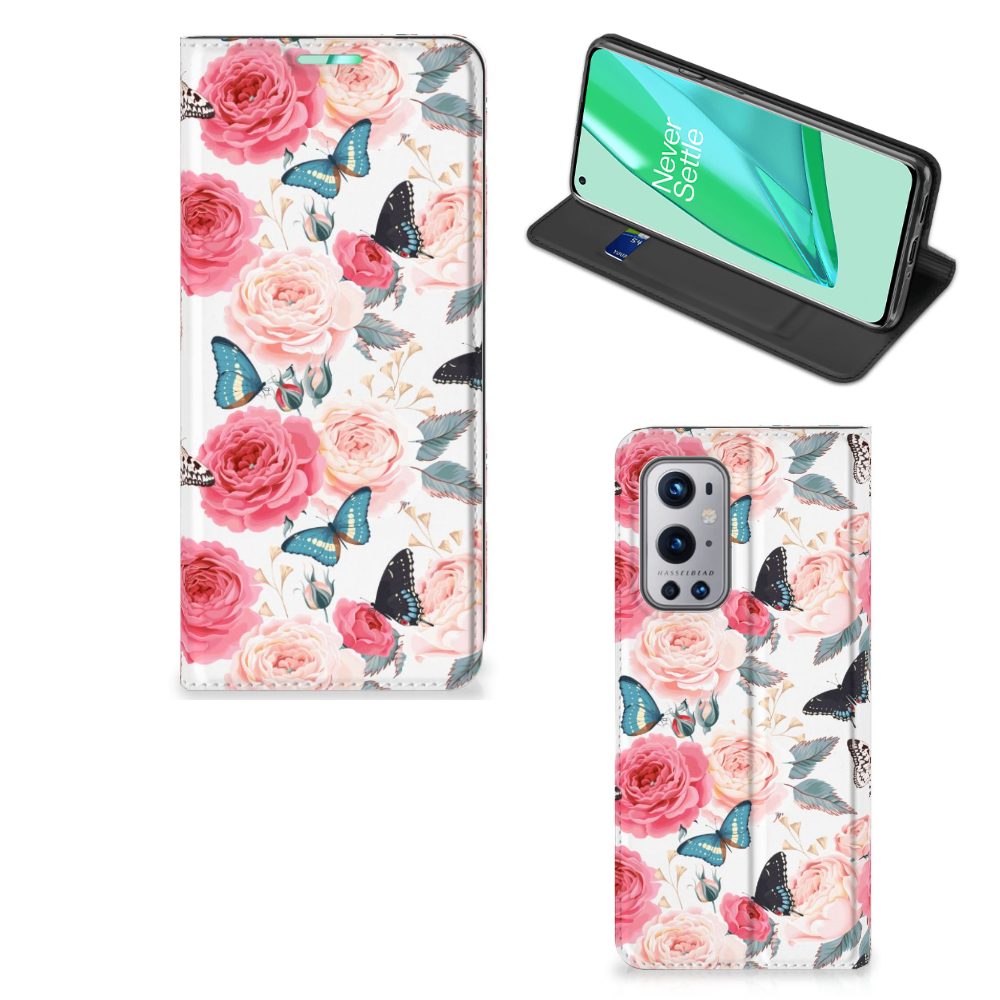 OnePlus 9 Pro Smart Cover Butterfly Roses