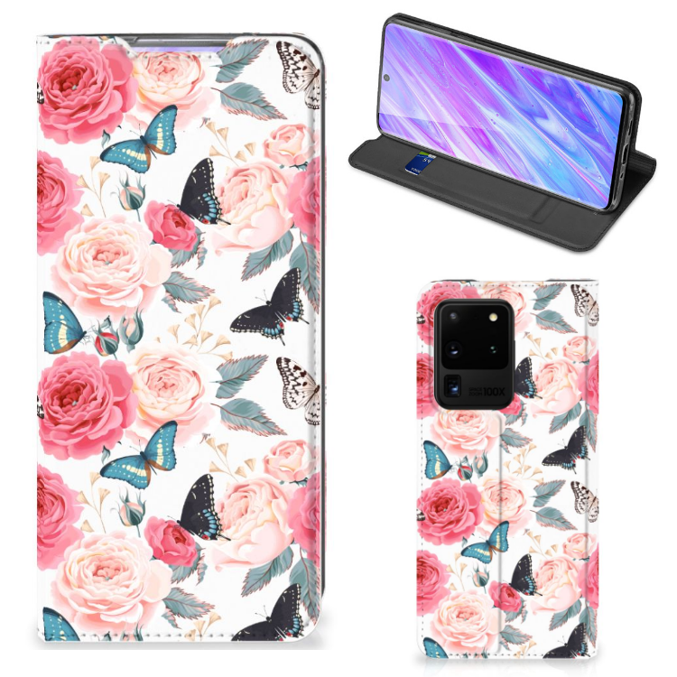 Samsung Galaxy S20 Ultra Smart Cover Butterfly Roses