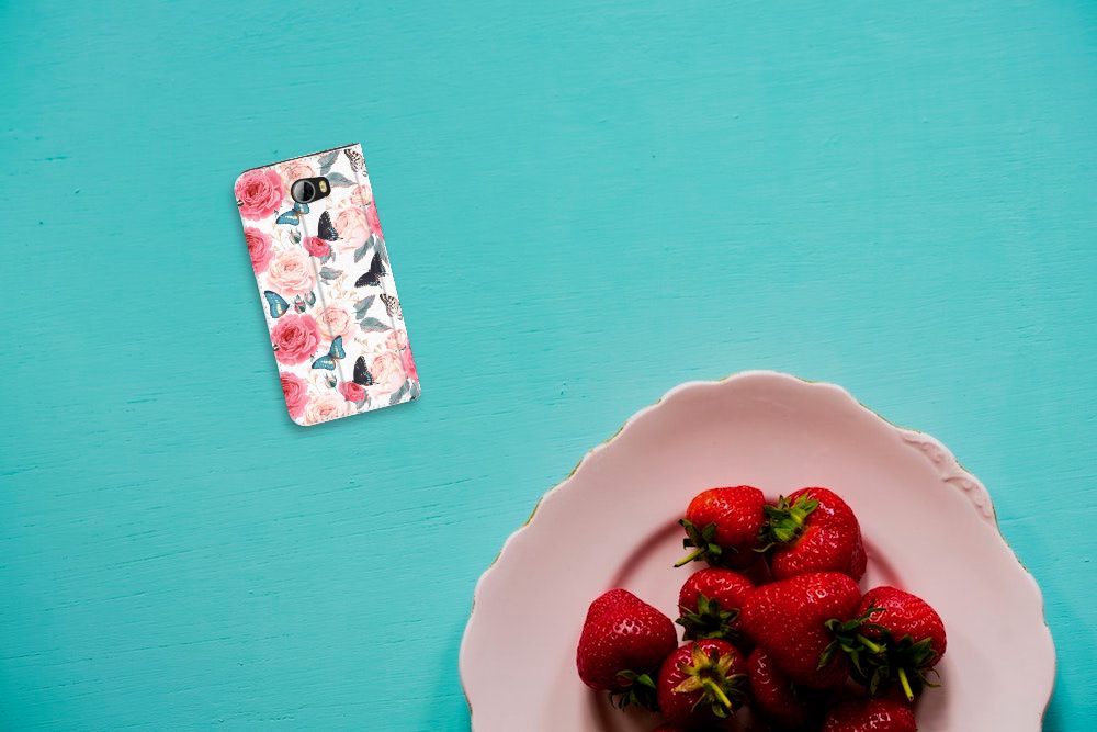 Huawei Y5 2 | Y6 Compact Smart Cover Butterfly Roses