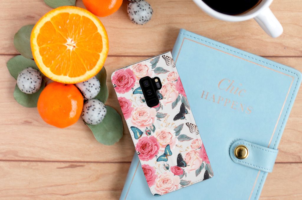 Samsung Galaxy S9 Plus Smart Cover Butterfly Roses