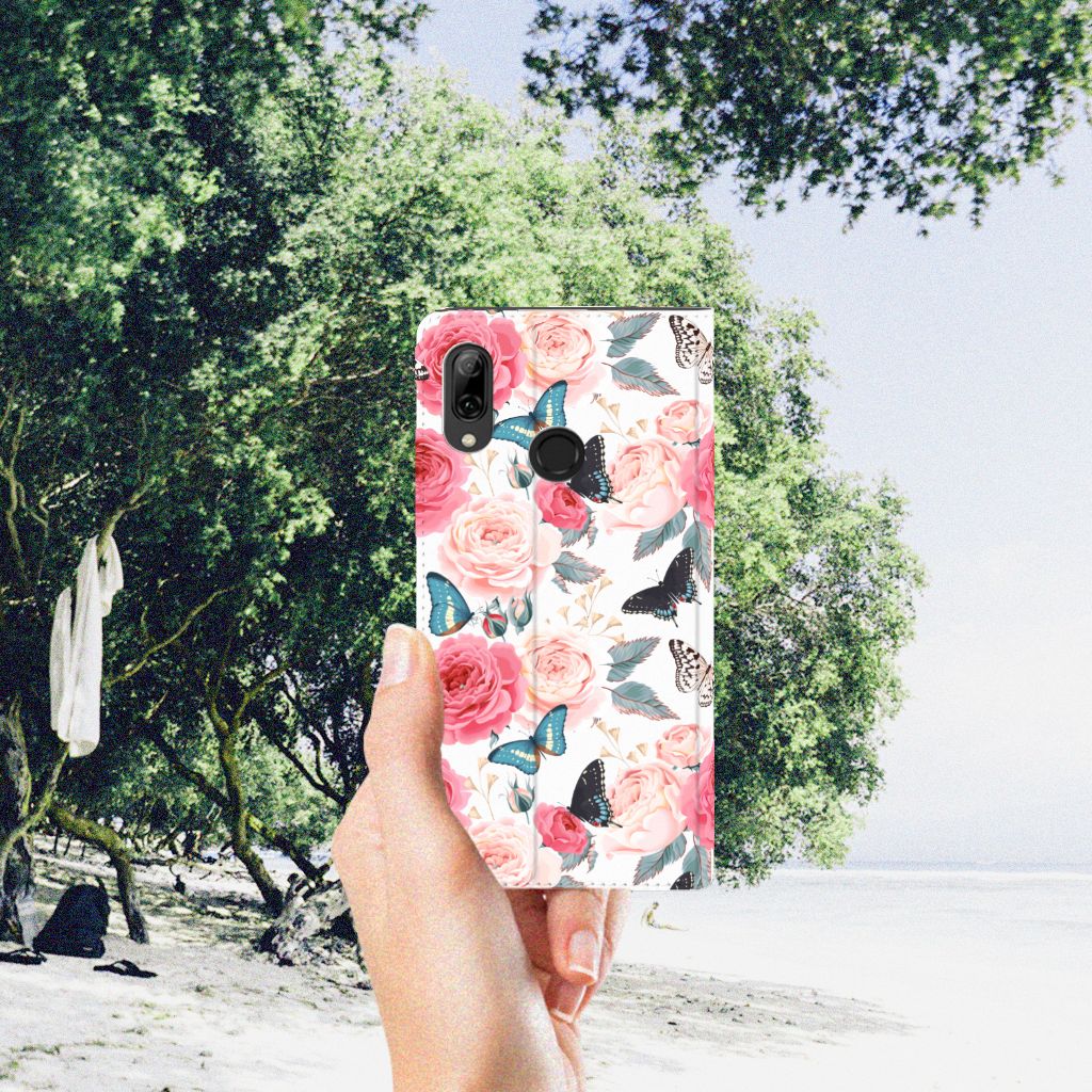 Huawei P Smart (2019) Smart Cover Butterfly Roses