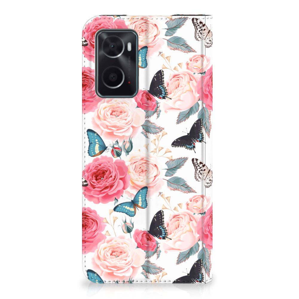 OPPO A96 | A76 Smart Cover Butterfly Roses