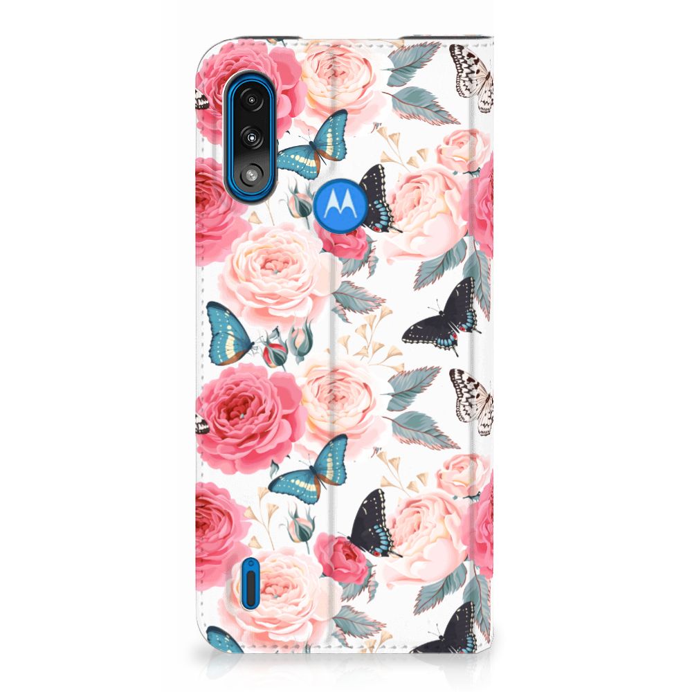 Motorola Moto E7 Power | E7i Power Smart Cover Butterfly Roses