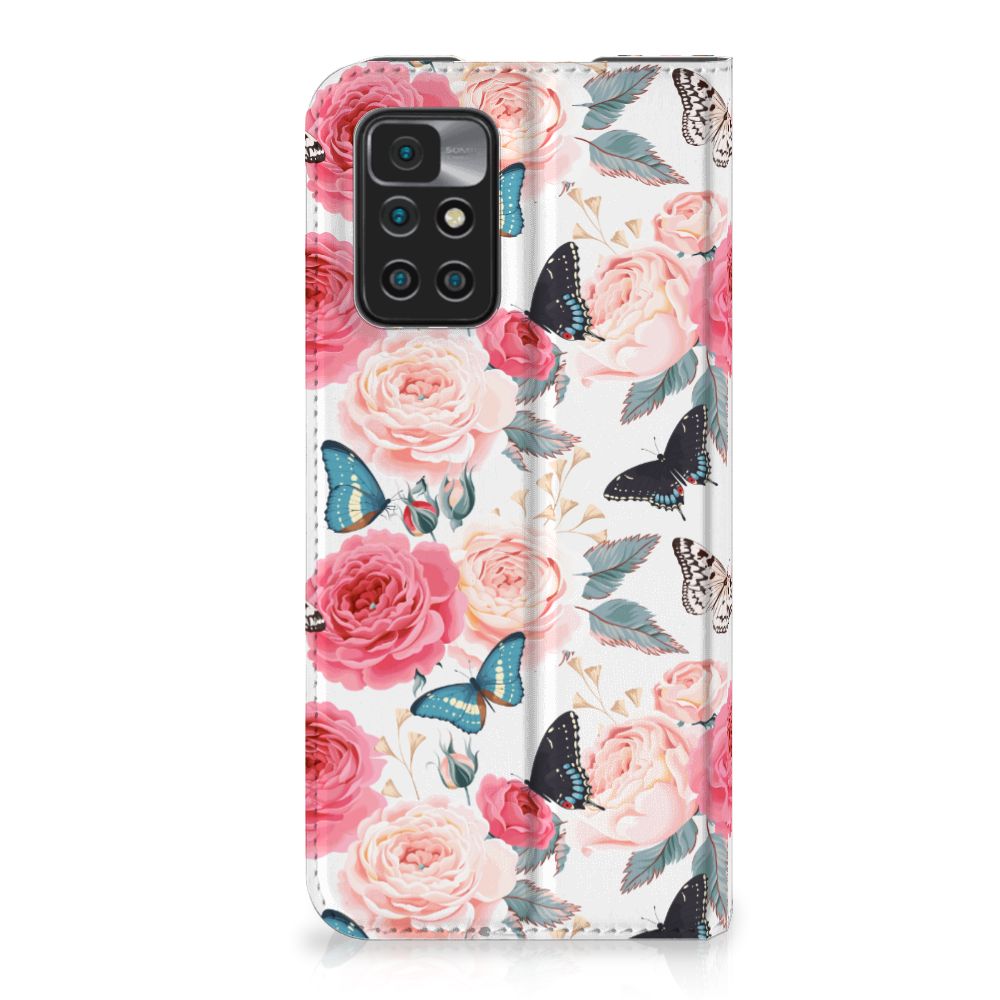 Xiaomi Redmi 10 Smart Cover Butterfly Roses