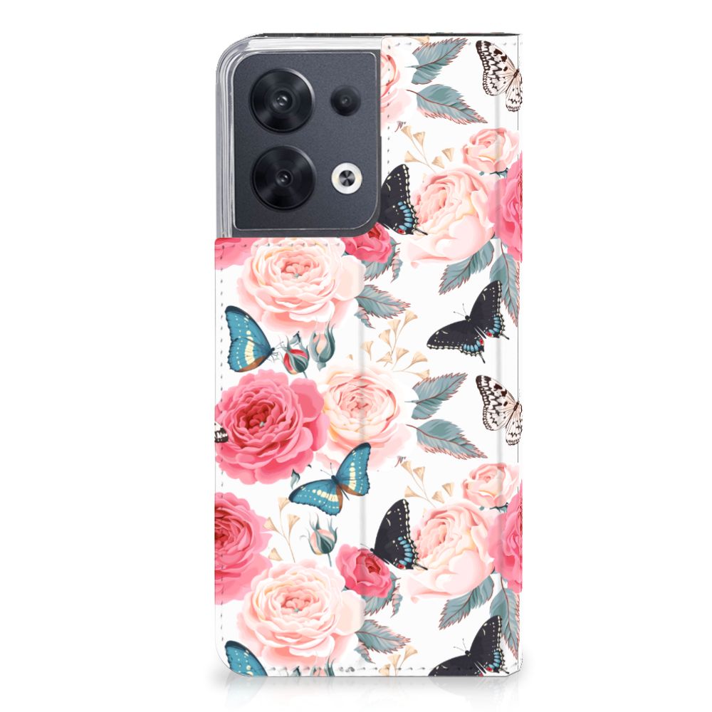 OPPO Reno8 Smart Cover Butterfly Roses