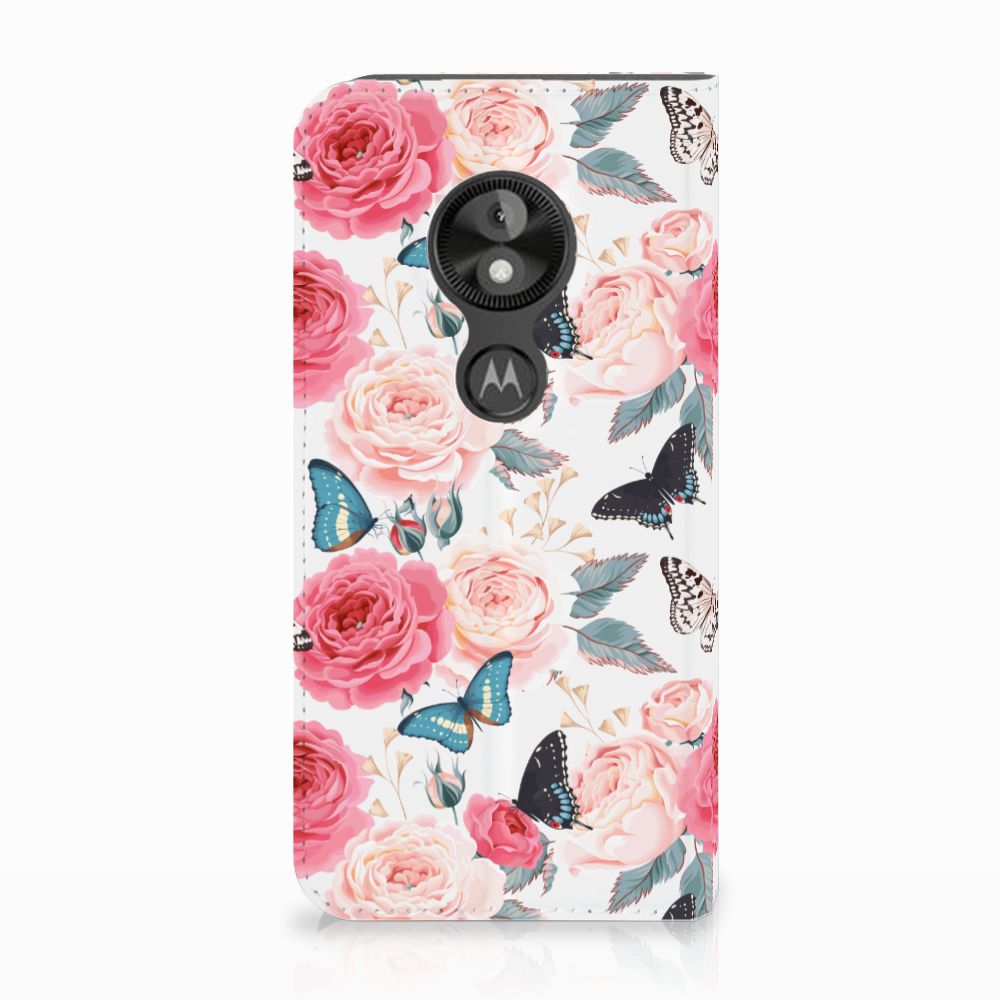 Motorola Moto E5 Play Smart Cover Butterfly Roses