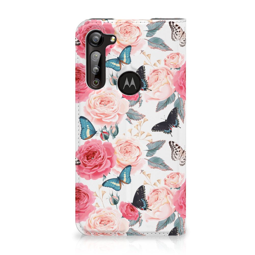 Motorola Moto G8 Power Smart Cover Butterfly Roses