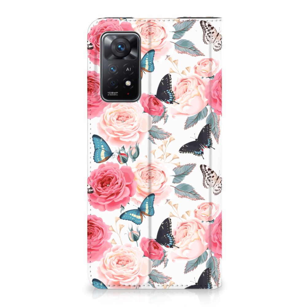 Xiaomi Redmi Note 11 Pro Smart Cover Butterfly Roses