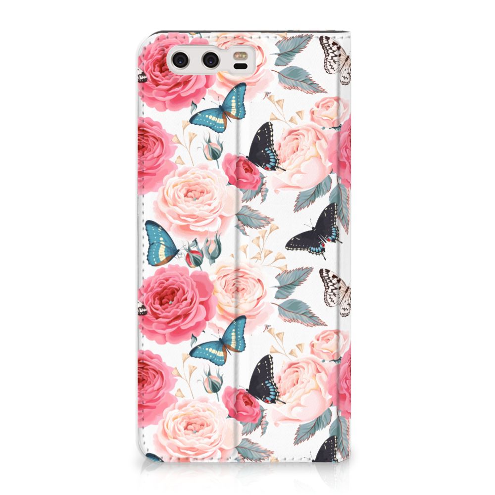 Huawei P10 Plus Smart Cover Butterfly Roses