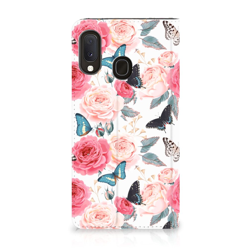 Samsung Galaxy A20e Smart Cover Butterfly Roses