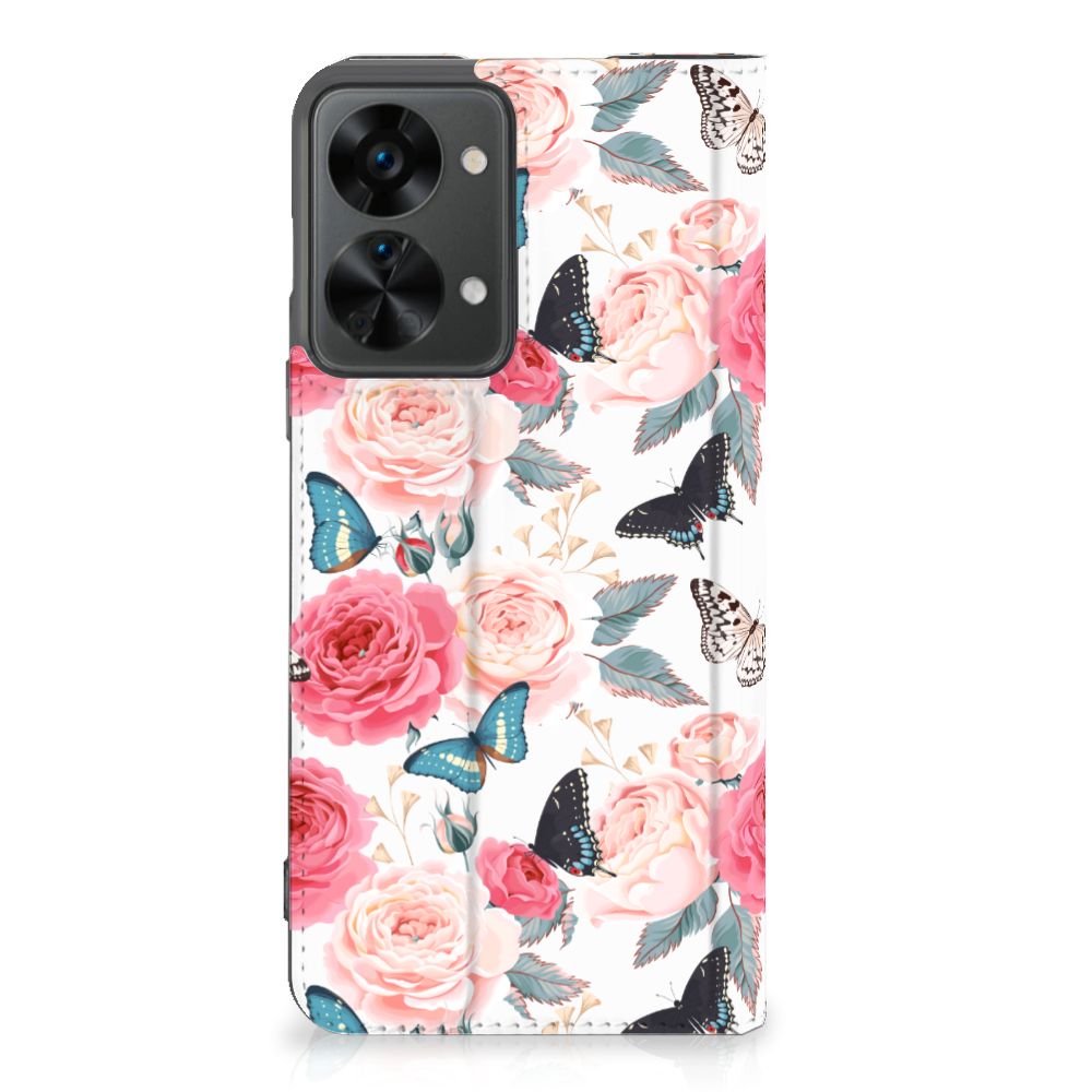 OnePlus Nord 2T Smart Cover Butterfly Roses