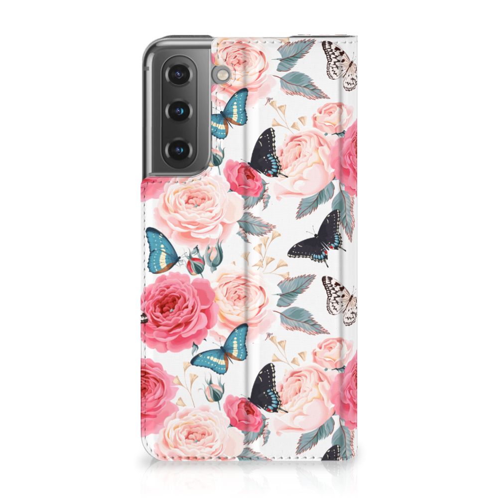 Samsung Galaxy S21 FE Smart Cover Butterfly Roses