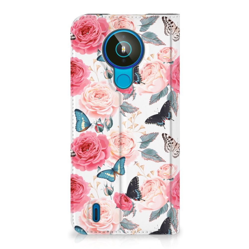 Nokia 1.4 Smart Cover Butterfly Roses