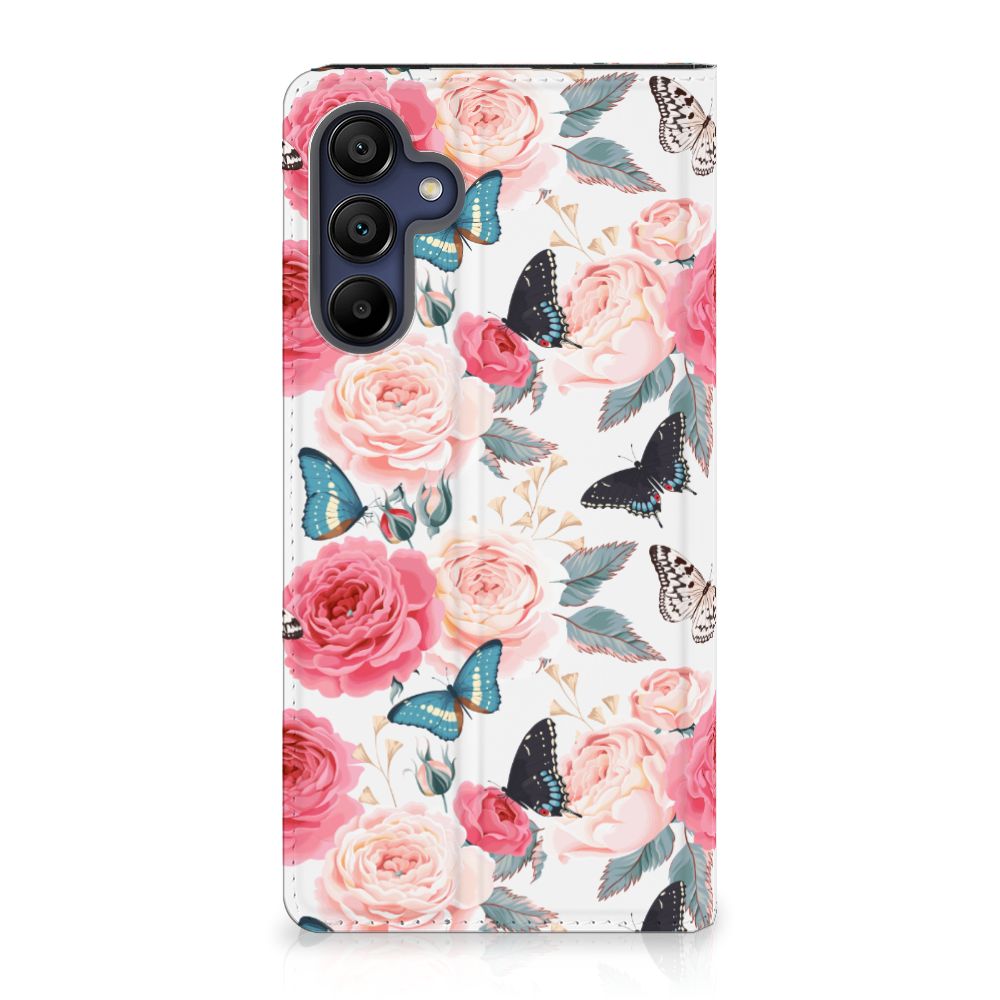 Samsung Galaxy A15 Smart Cover Butterfly Roses