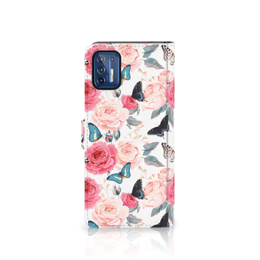 Motorola Moto G9 Plus Hoesje Butterfly Roses