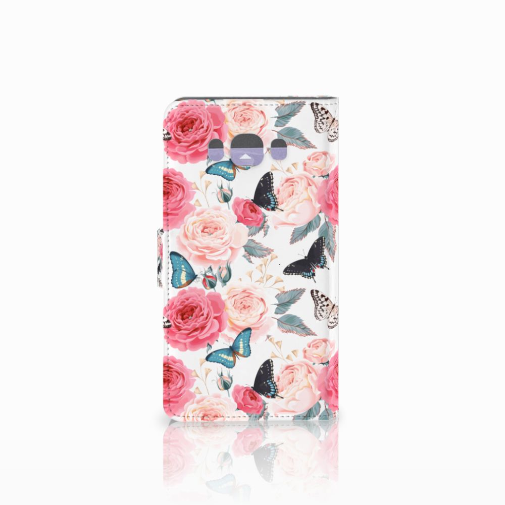 Samsung Galaxy J7 2016 Hoesje Butterfly Roses