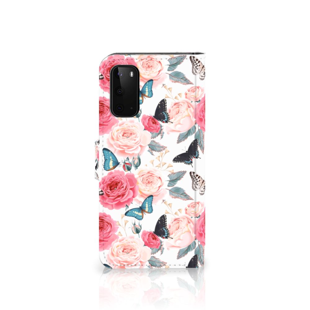 Samsung Galaxy S20 Hoesje Butterfly Roses