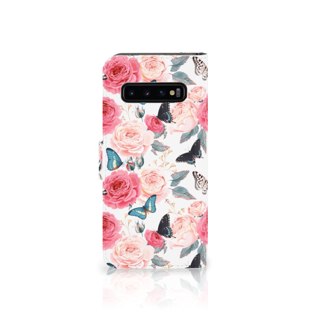 Samsung Galaxy S10 Hoesje Butterfly Roses