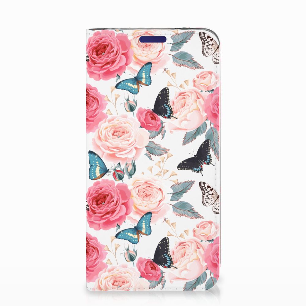 Samsung Galaxy S10e Uniek Standcase Hoesje Butterfly Roses