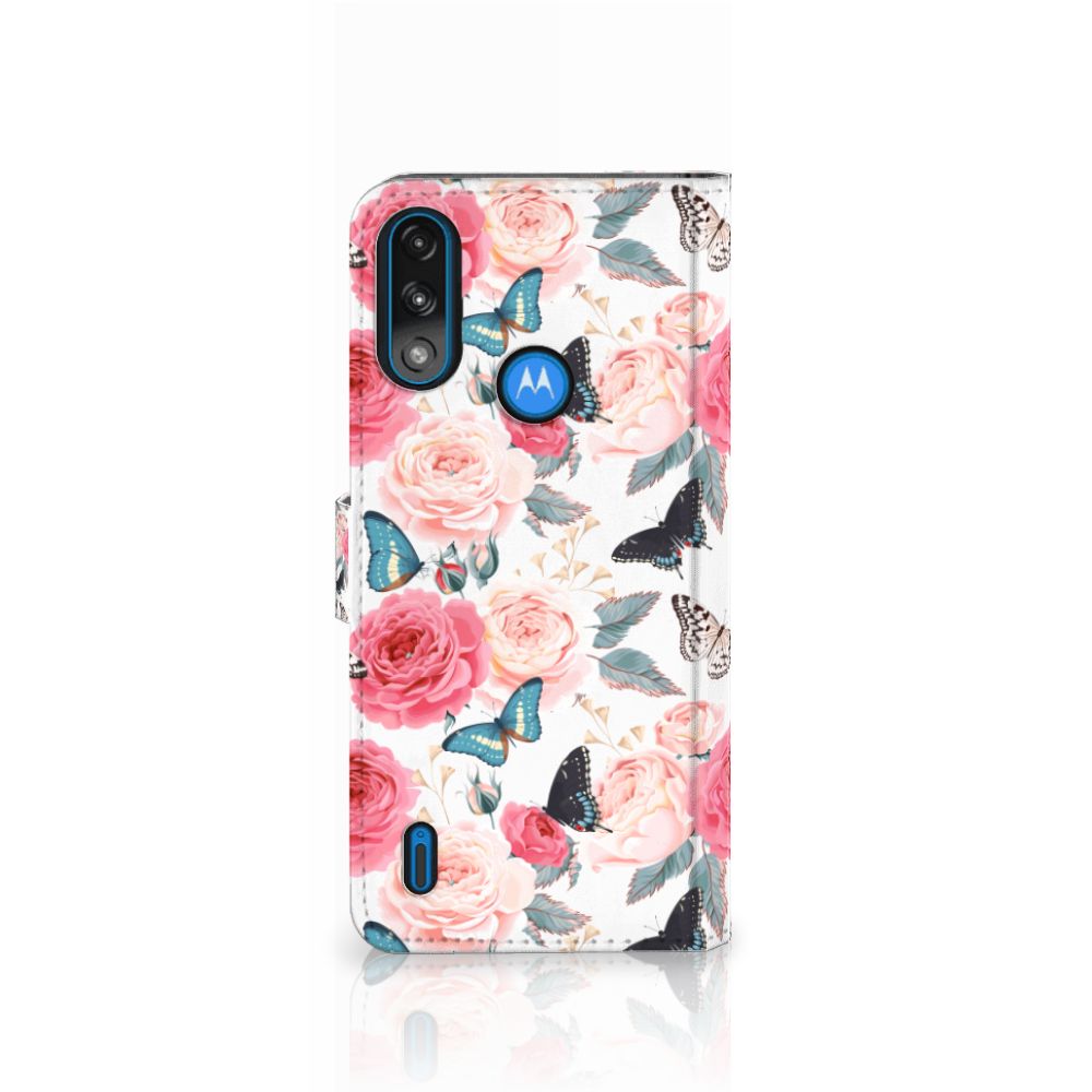 Motorola Moto E7i Power | E7 Power Hoesje Butterfly Roses