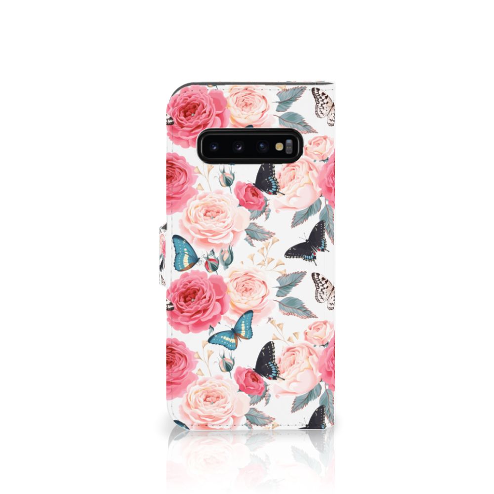 Samsung Galaxy S10 Plus Hoesje Butterfly Roses