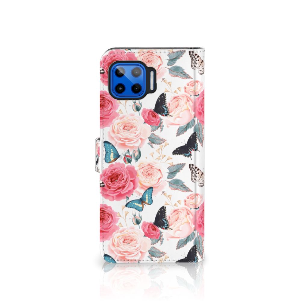 Motorola Moto G 5G Plus Hoesje Butterfly Roses