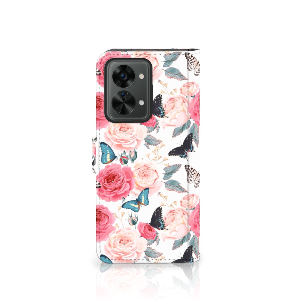 OnePlus Nord 2T Hoesje Butterfly Roses