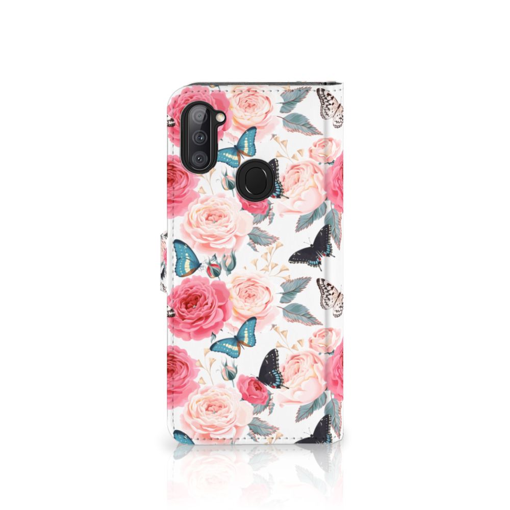 Samsung Galaxy M11 | A11 Hoesje Butterfly Roses