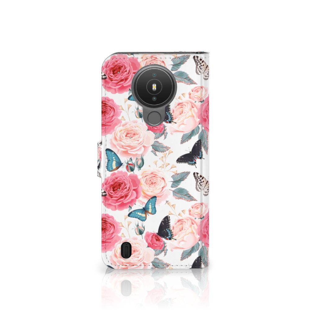 Nokia 1.4 Hoesje Butterfly Roses