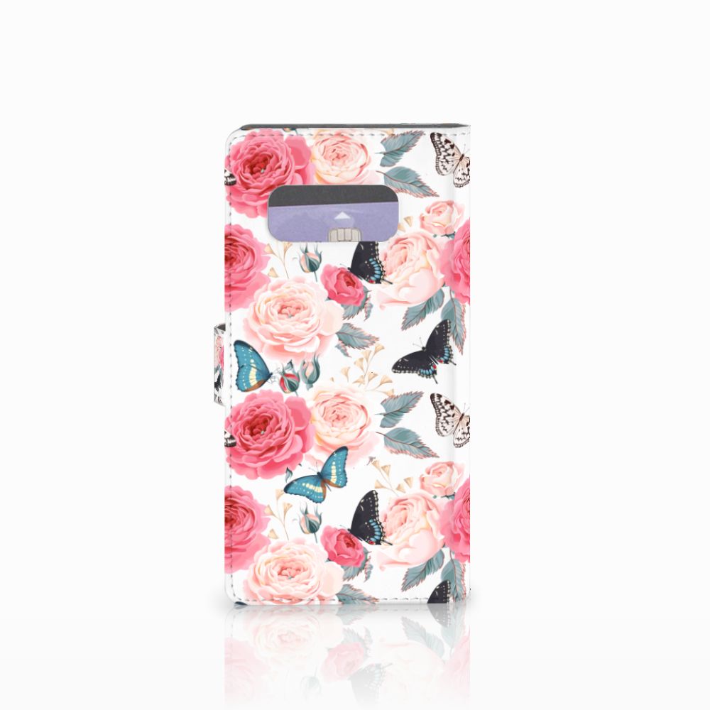 Samsung Galaxy Note 8 Hoesje Butterfly Roses