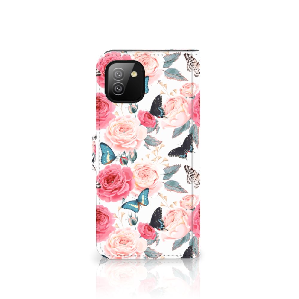 Samsung Galaxy A03 Hoesje Butterfly Roses