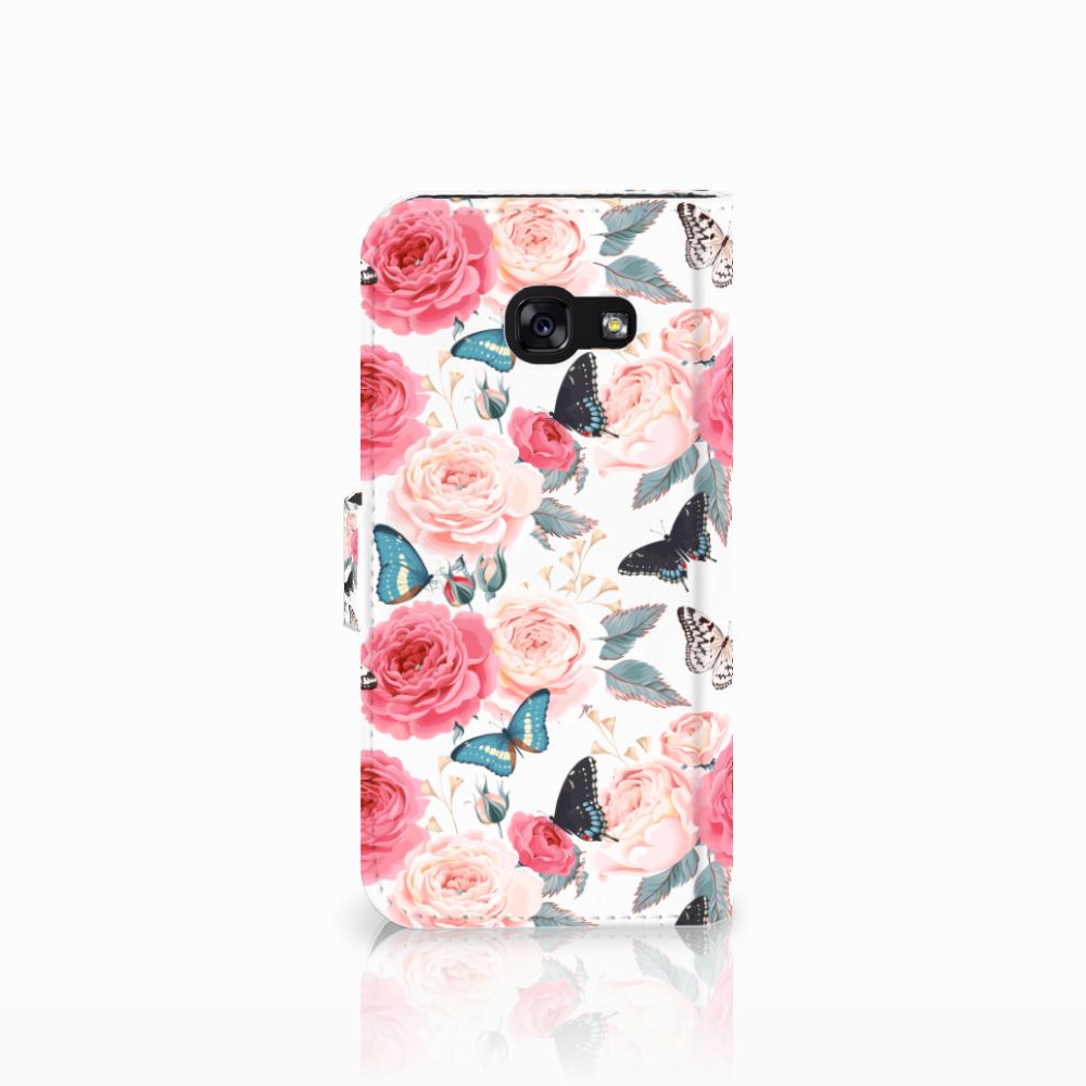 Samsung Galaxy A5 2017 Hoesje Butterfly Roses