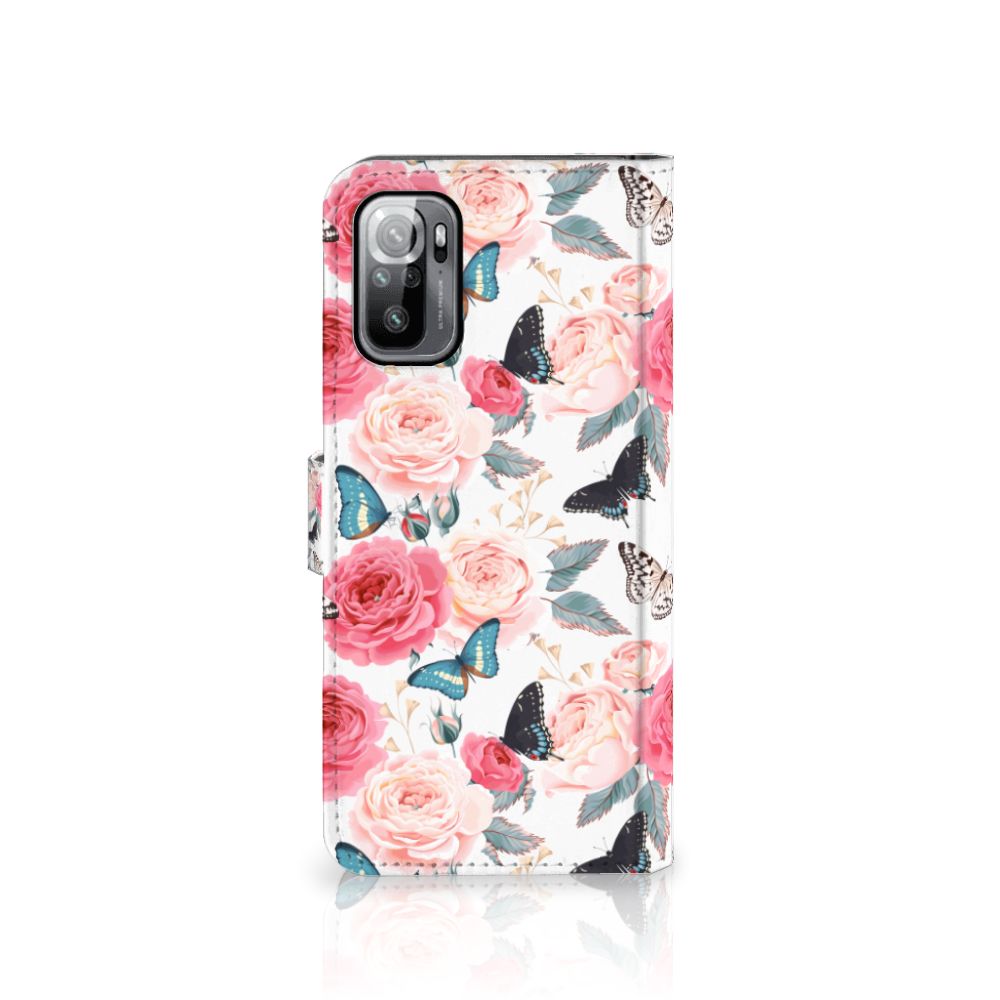 Xiaomi Redmi Note 10/10T 5G | Poco M3 Pro Hoesje Butterfly Roses