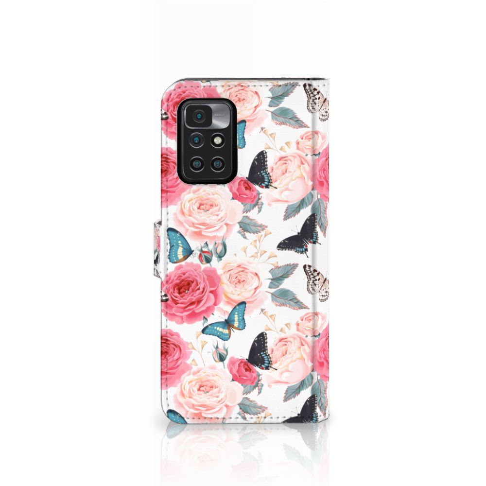Xiaomi Redmi 10 Hoesje Butterfly Roses