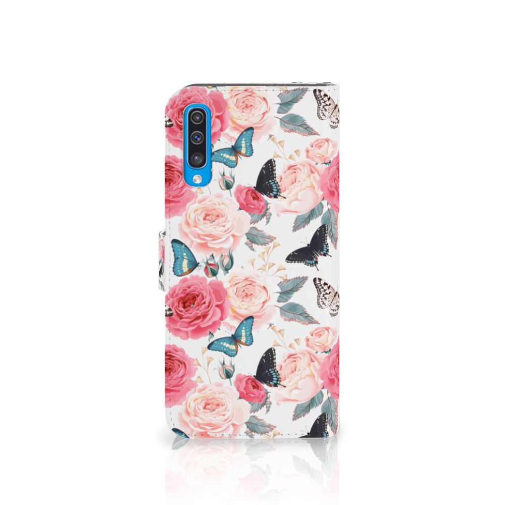 Samsung Galaxy A50 Hoesje Butterfly Roses