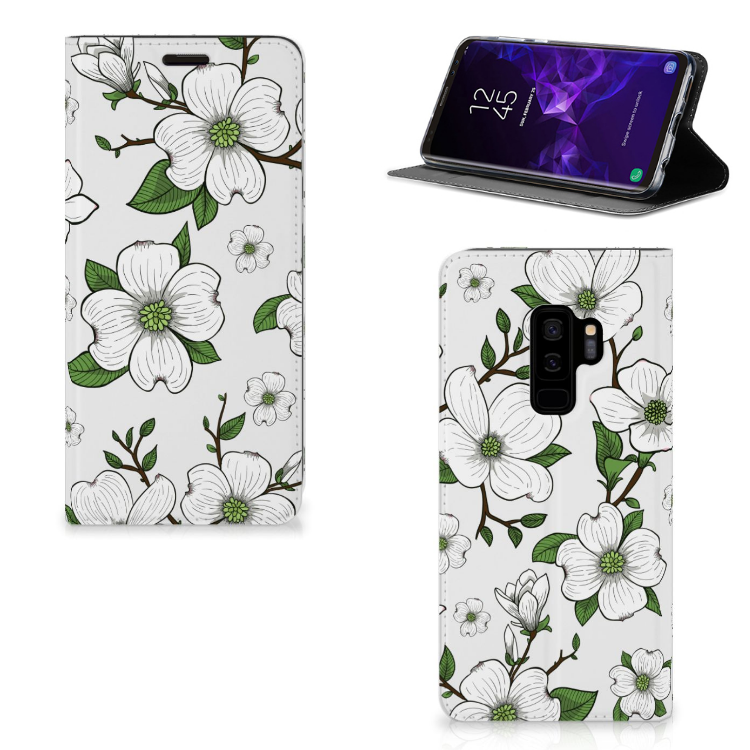 Samsung Galaxy S9 Plus Standcase Hoesje Design Dogwood Flowers