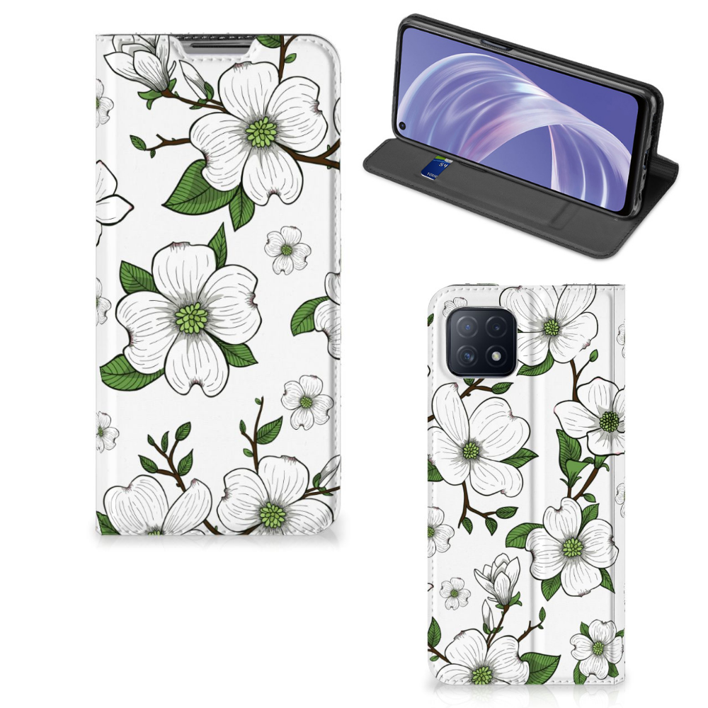 OPPO A73 5G Smart Cover Dogwood Flowers