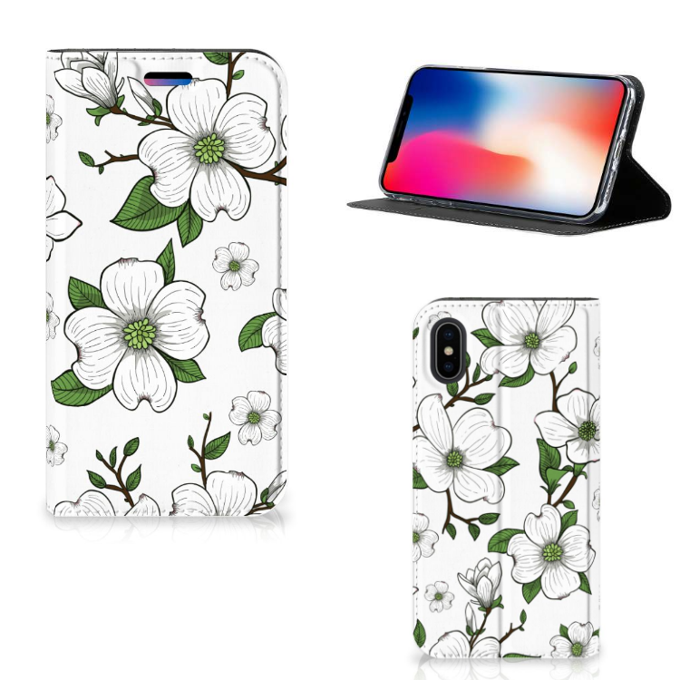 Apple iPhone X | Xs Standcase Hoesje Design Dogwood Flowers