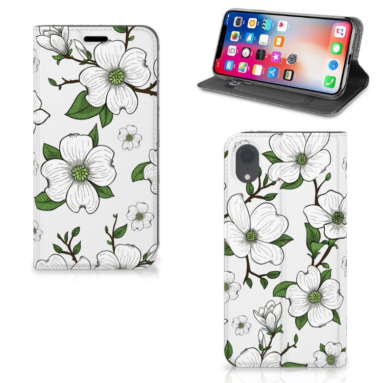 Apple iPhone Xr Standcase Hoesje Design Dogwood Flowers