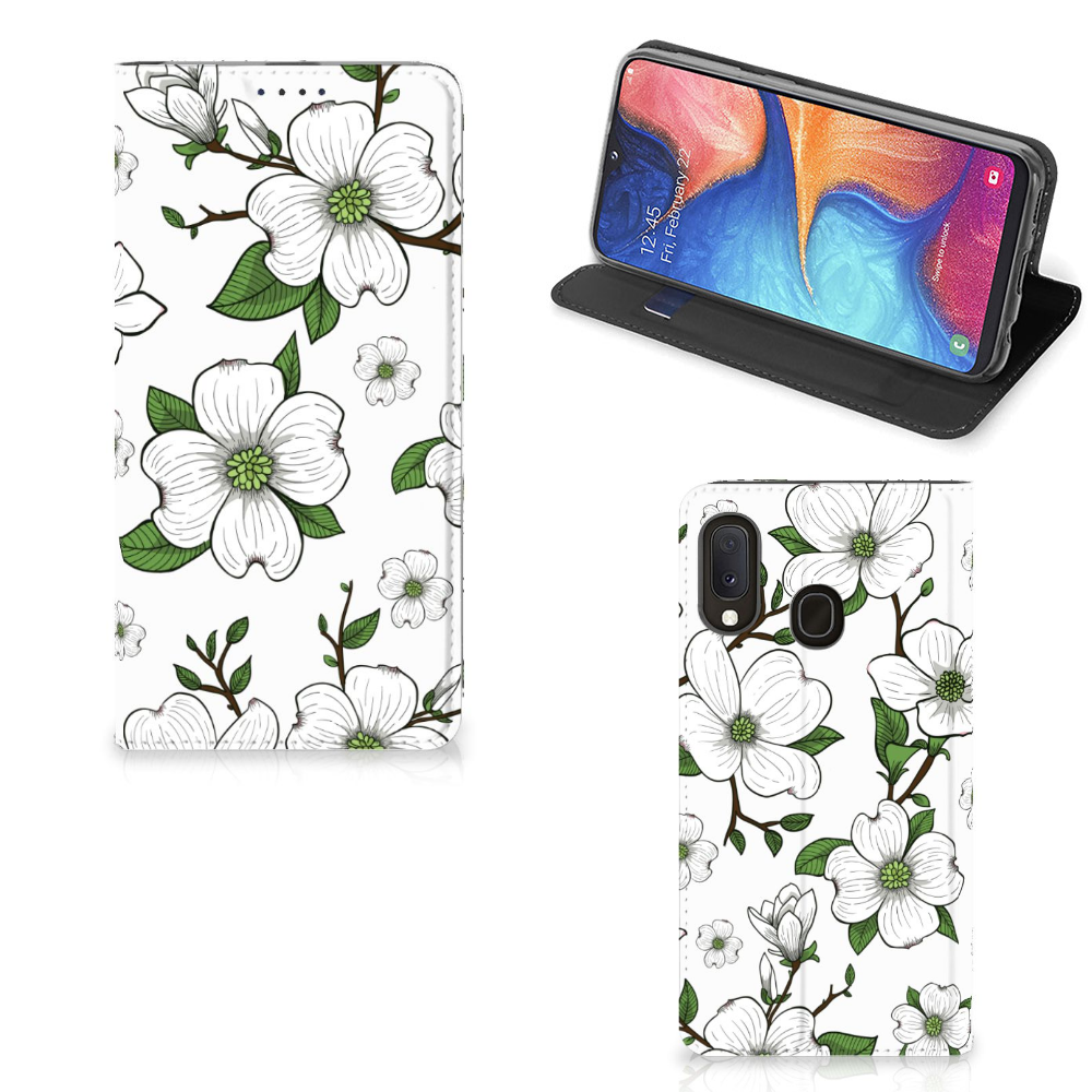 Samsung Galaxy A20e Smart Cover Dogwood Flowers
