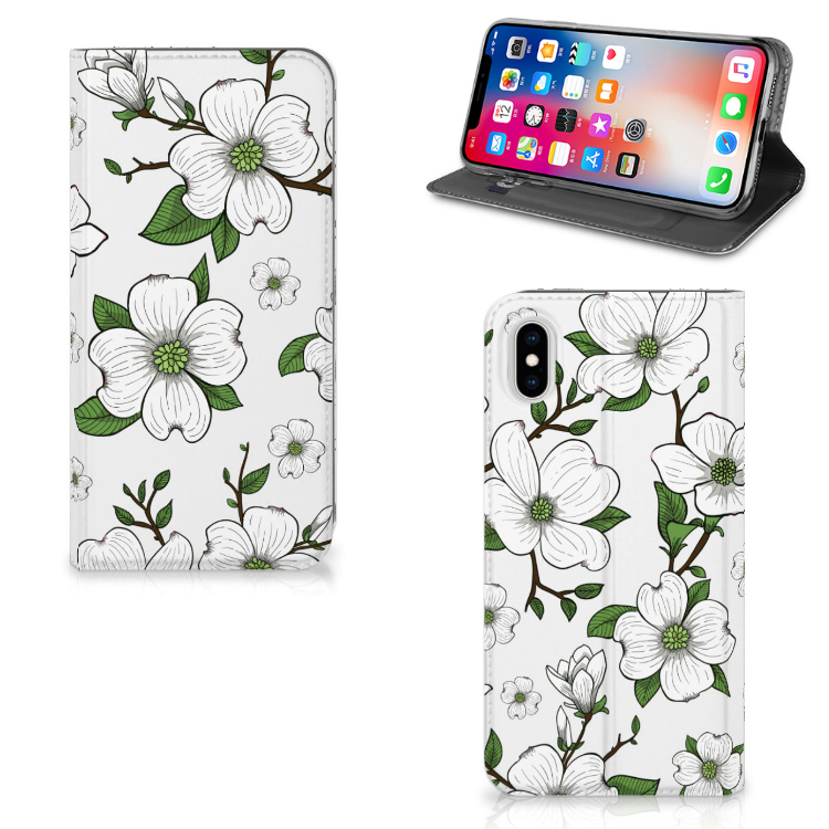 Apple iPhone Xs Max Standcase Hoesje Design Dogwood Flowers