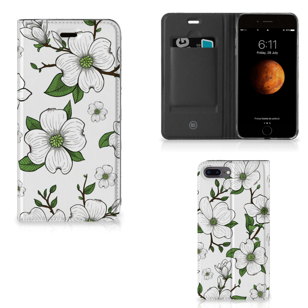 Apple iPhone 7 Plus | 8 Plus Standcase Hoesje Design Dogwood Flowers
