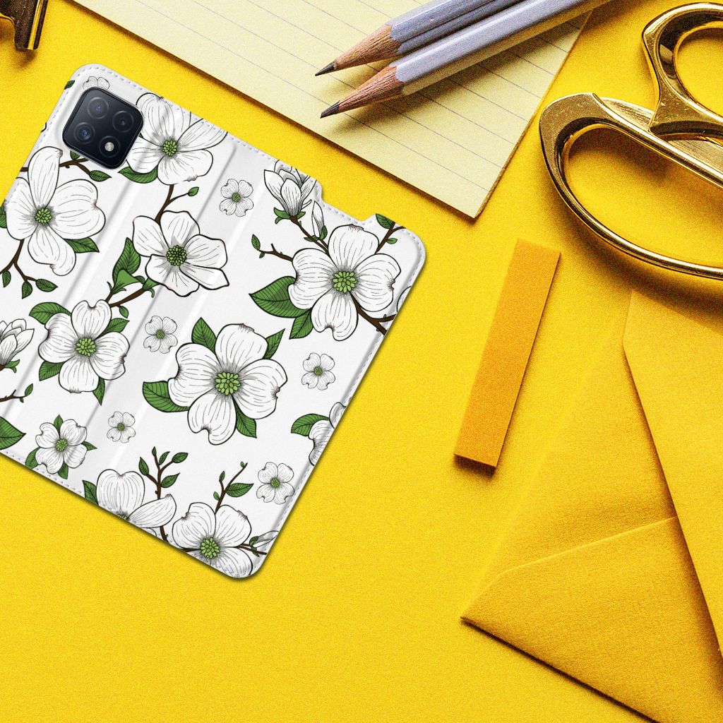 OPPO A73 5G Smart Cover Dogwood Flowers