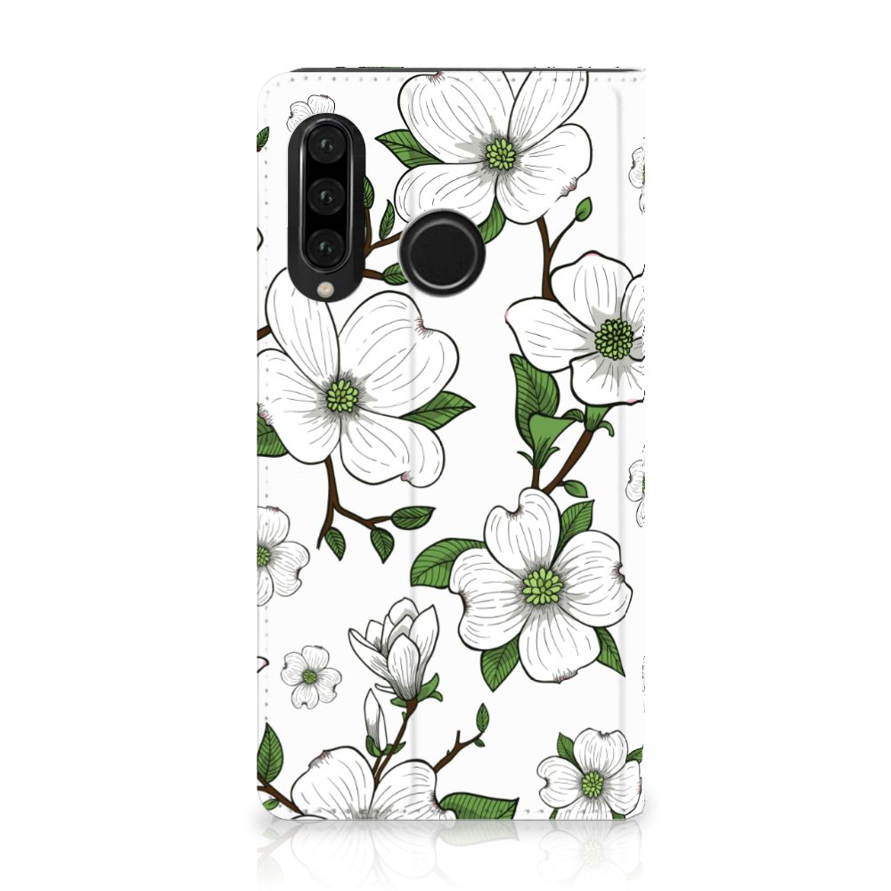Huawei P30 Lite New Edition Smart Cover Dogwood Flowers