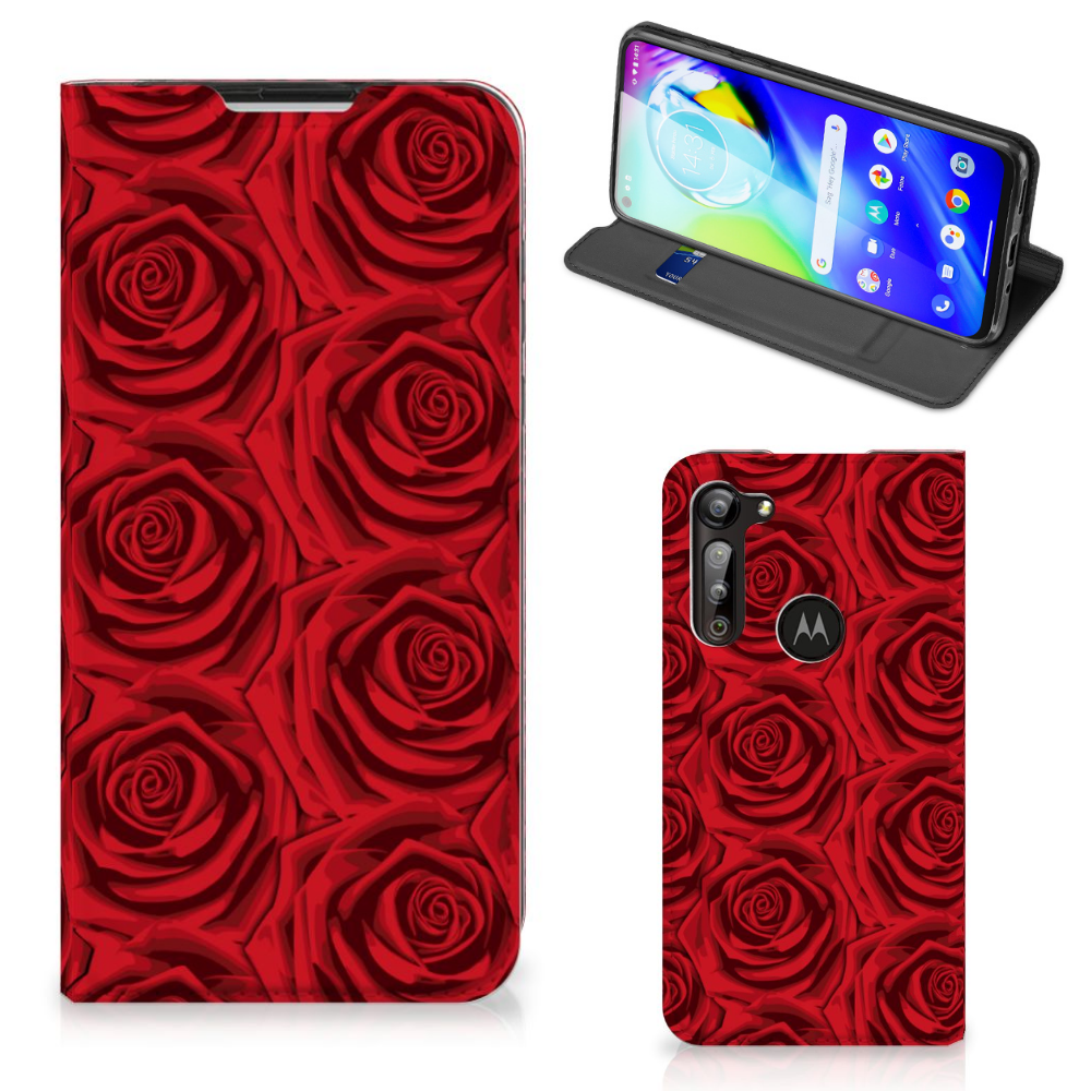 Motorola Moto G8 Power Smart Cover Red Roses