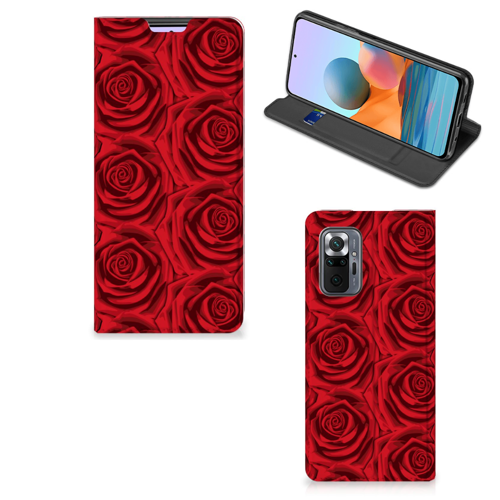 Xiaomi Redmi Note 10 Pro Smart Cover Red Roses