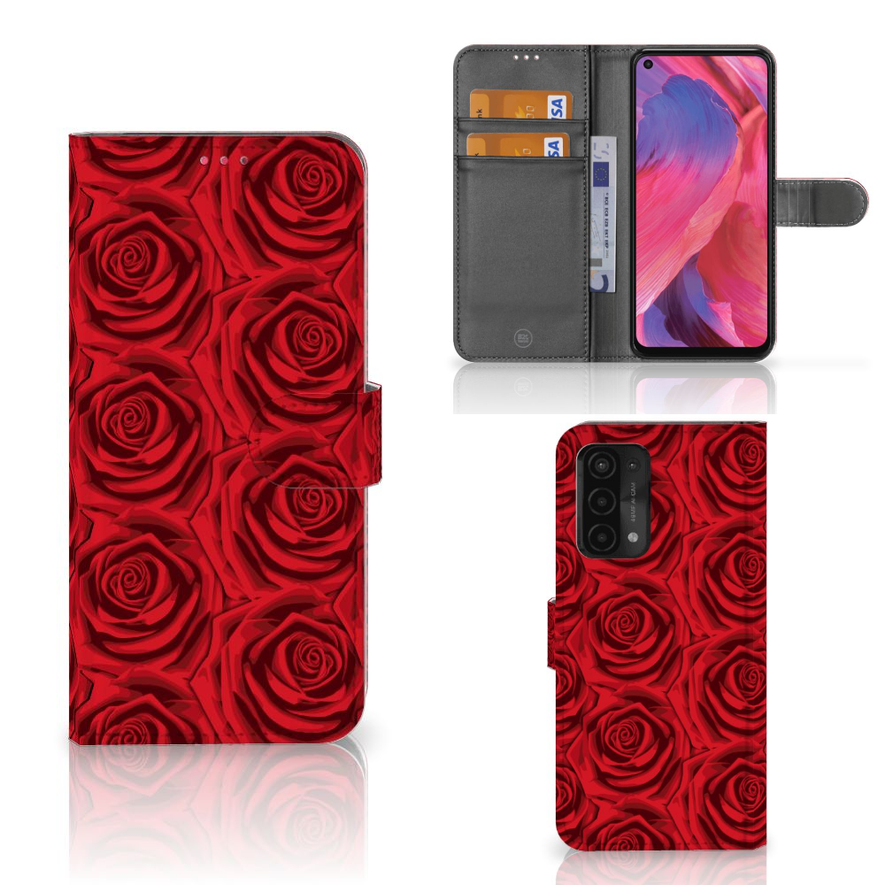OPPO A54 5G | A74 5G | A93 5G Hoesje Red Roses