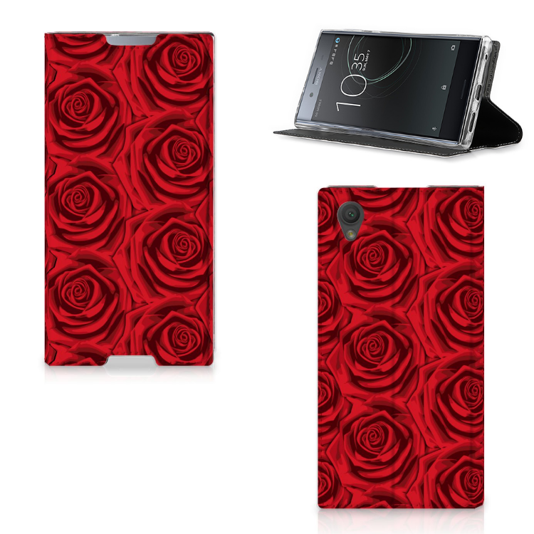 Sony Xperia L1 Uniek Standcase Hoesje Red Roses