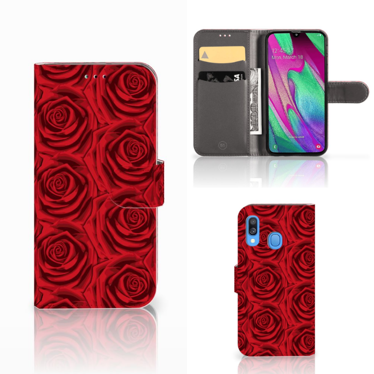 Samsung Galaxy A40 Hoesje Red Roses
