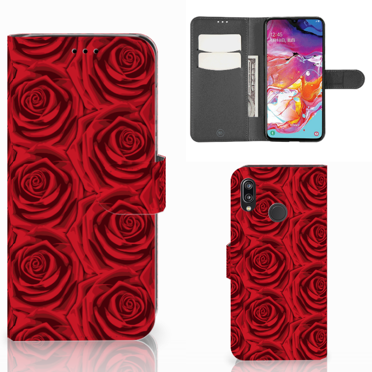 Samsung Galaxy A70 Hoesje Red Roses